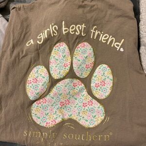 Simply Southern Floral Paw Print Tee